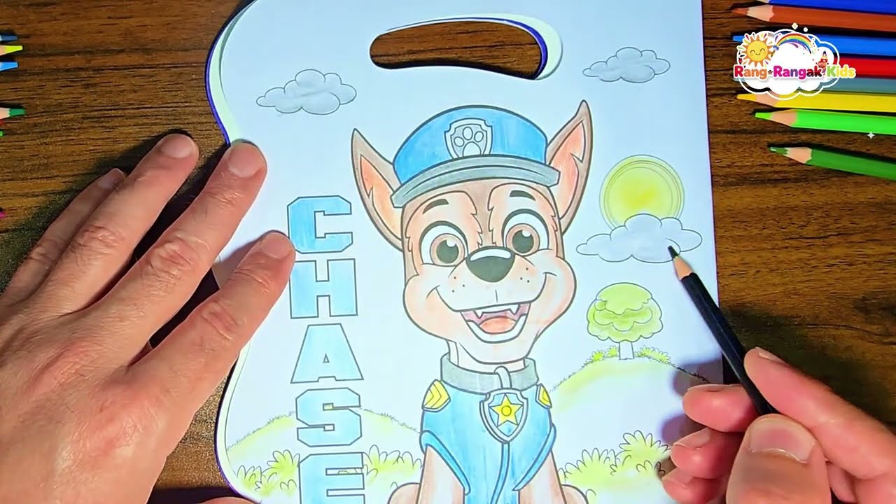Chase Paw Patrol Coloring for Kids 🐾 | Learn Colors & Draw with Crayons | Easy Toddler Art
