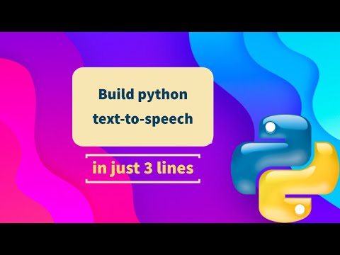 Build python text-to-speech in just 3 lines