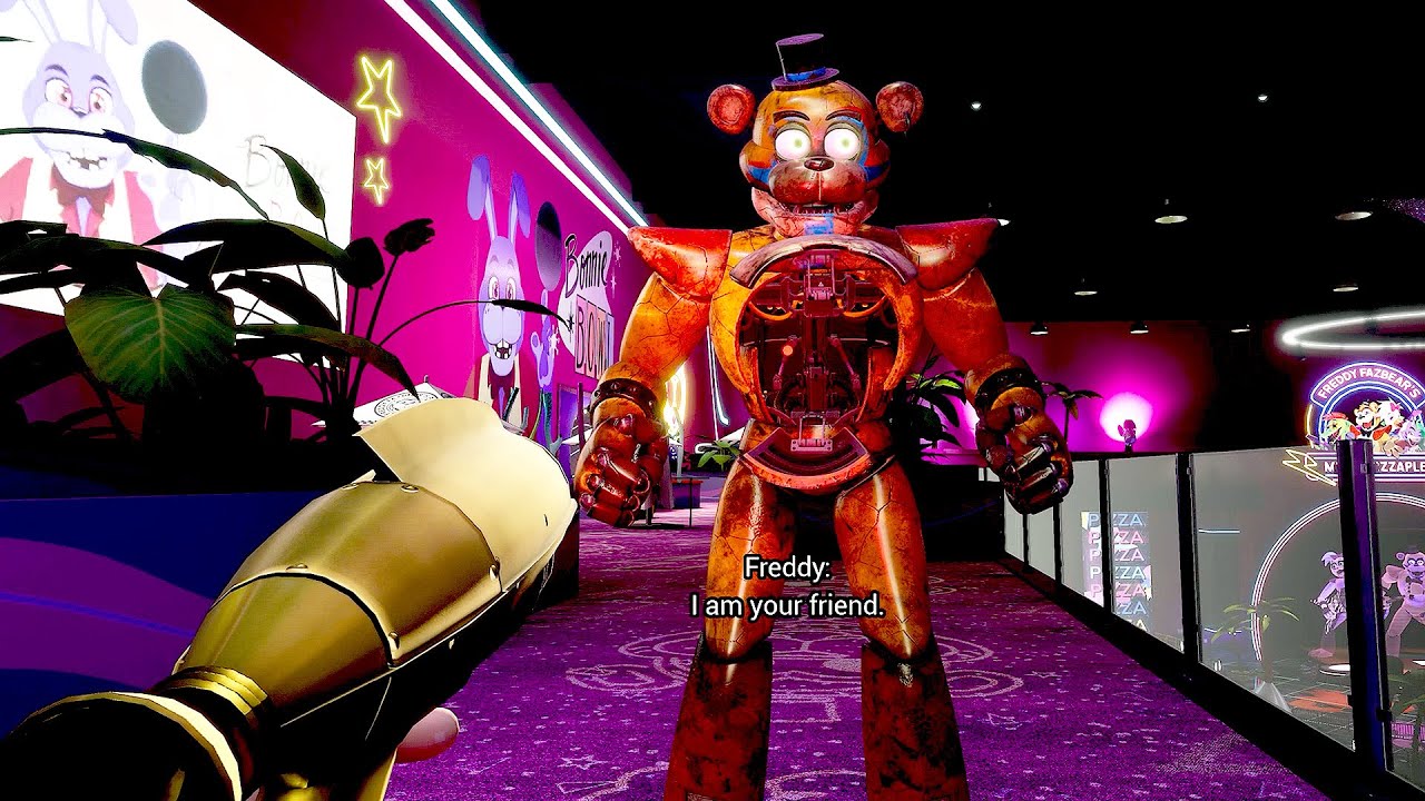 Freddys Reaction to Gregory shooting Laser Gun at him - FNAF Security Breach 2021