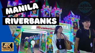 Riverbanks Carnival Night Walk 4k   Christmas Fair In Marikina Manila