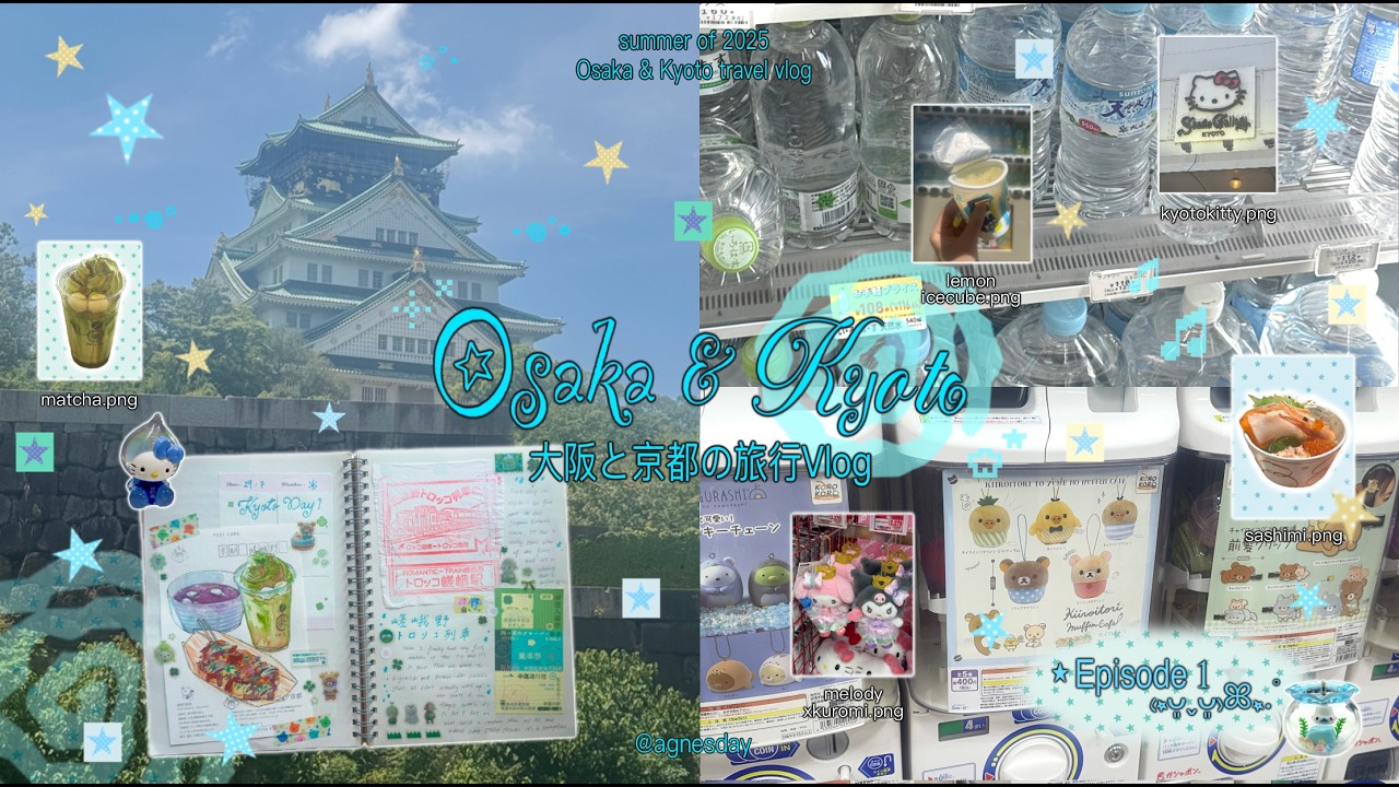 Osaka & Kyoto travel vlog ⛩️🍵⋆˚꩜ exploring namba, kobini food
