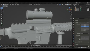 M4A1 assault rifle blender showcase