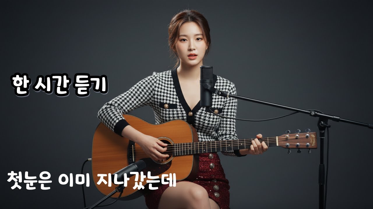 첫눈은 이미 지나갔는데 1시간 듣기 | 겨울이 늦게 지나가는 밤의 발라드