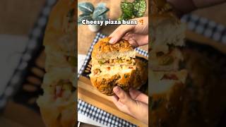 Viral Cheesy Pizza Bun ?? #pizzabun #cheesyburger #recipes