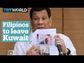 Duterte bans filipinos from working in kuwait