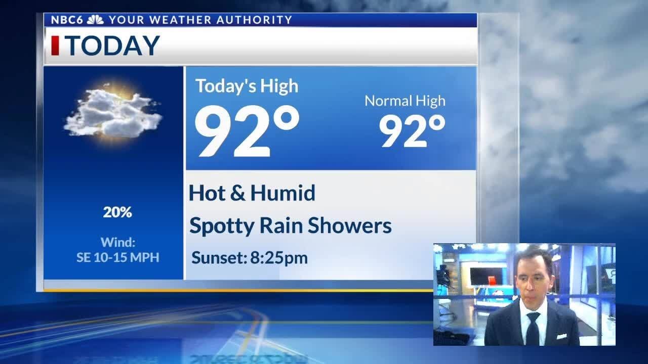A few rain showers today, heat ramps up later this week - YouTube