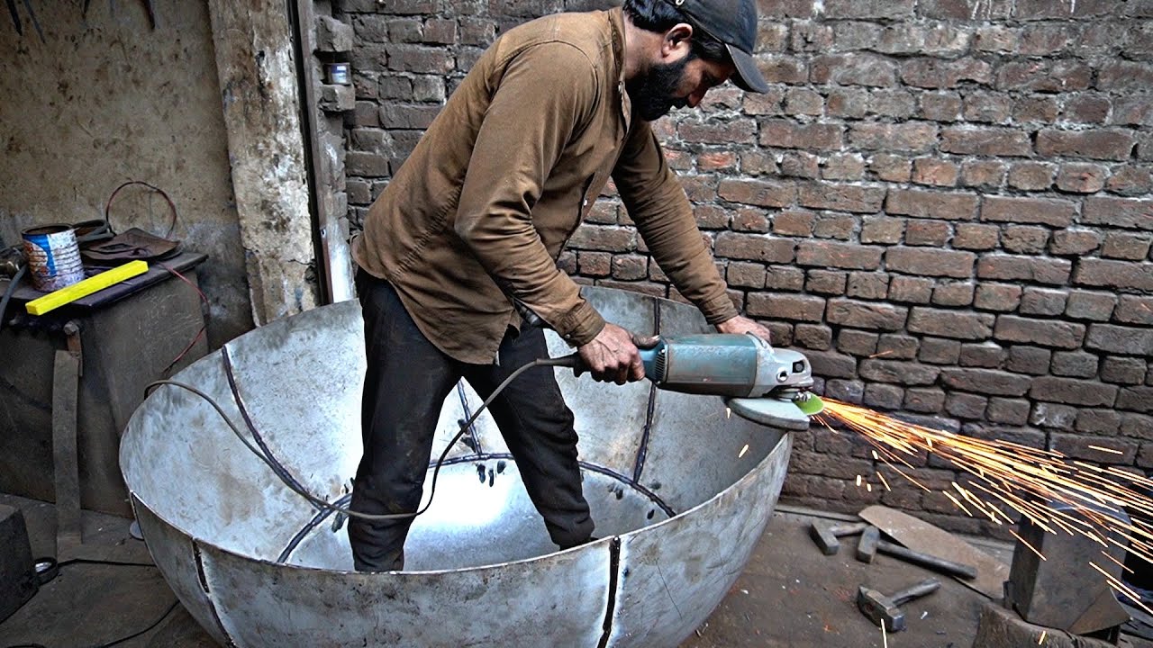 Amazing Manufacturing Process Technique of Very Big Round shape Strong WOK