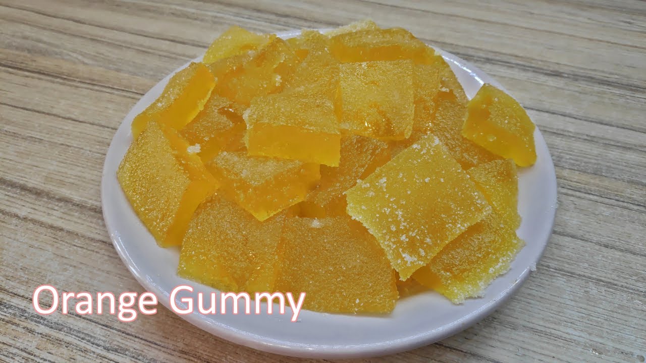 Gummy candy recipe Orange jelly bean Dessert I do it 2 times a day