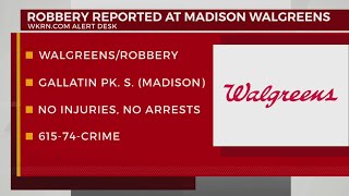Suspect sought after robbery at Madison Walgreens