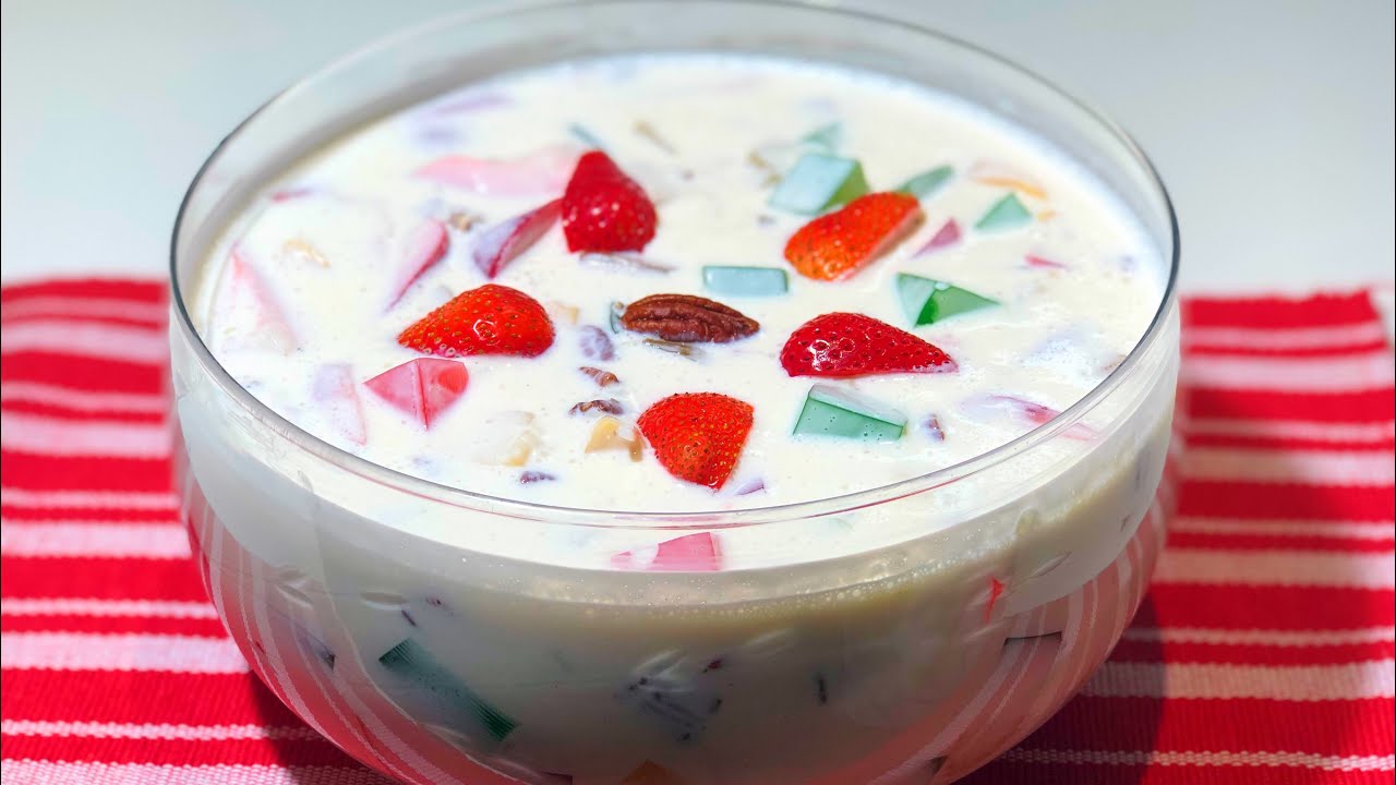 ENSALADA DE FRUTAS CON GELATINA Y YOGURT YouTube