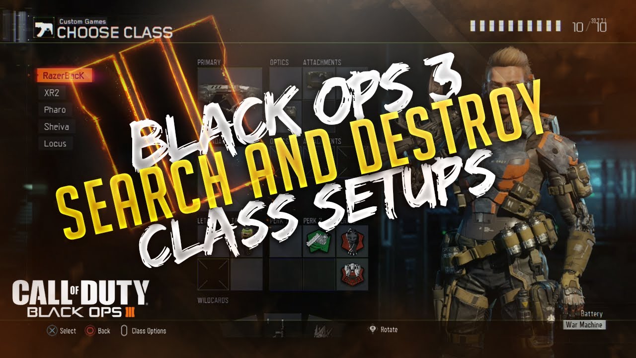 Black Ops 3 BEST CLASS SETUP (Search and Destroy) YouTube