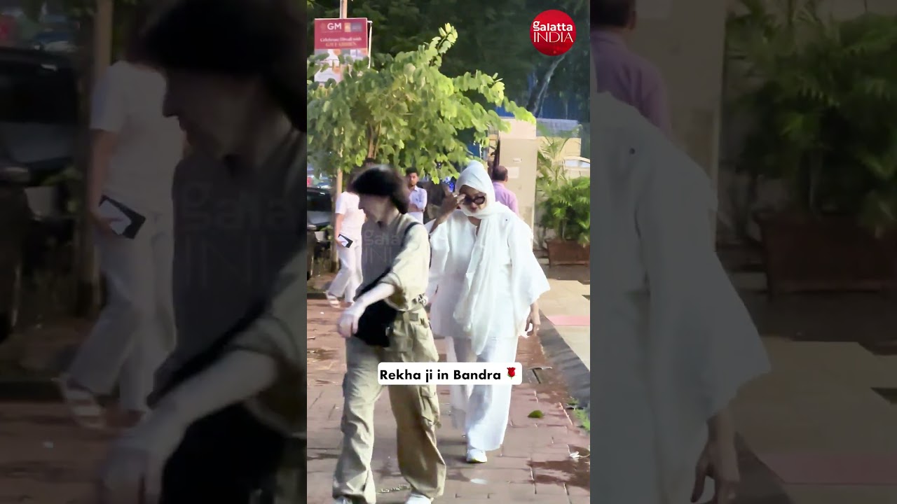 Timeless beauty Rekha spotted in a all white look in town 🤍