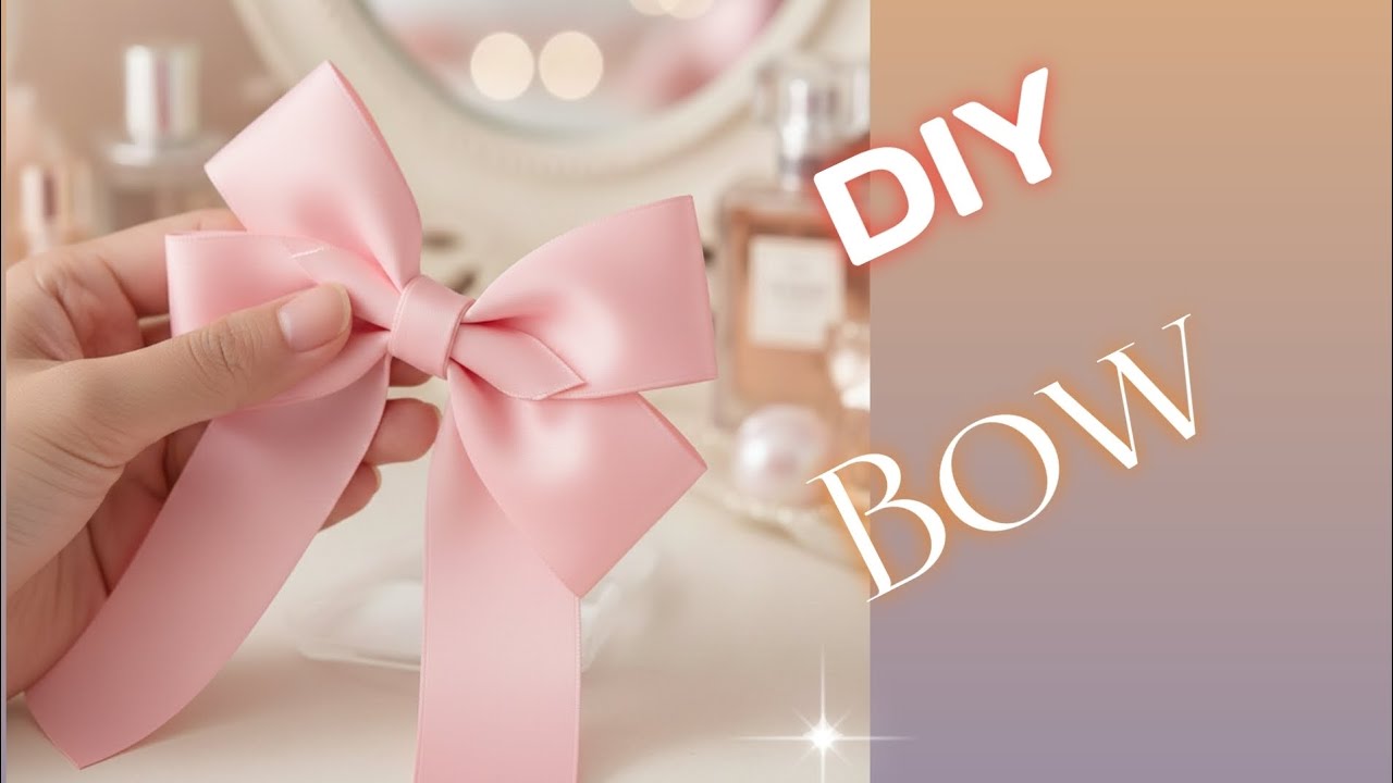 DIY Ribbon 🎀 how to make ribbon bow at home 