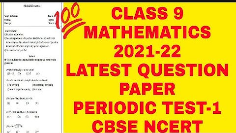 CLASS IX MATHS PERIODIC TEST 1 (2021-22) QUESTION PAPER | CBSE|STUDYZONELET