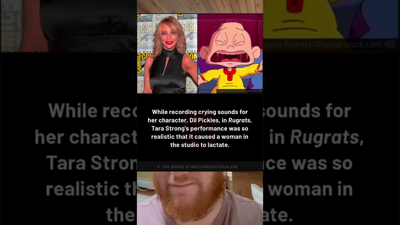 Tara Strong’s crying as Dil Pickles in Rugrats made a woman in the studio lactate.