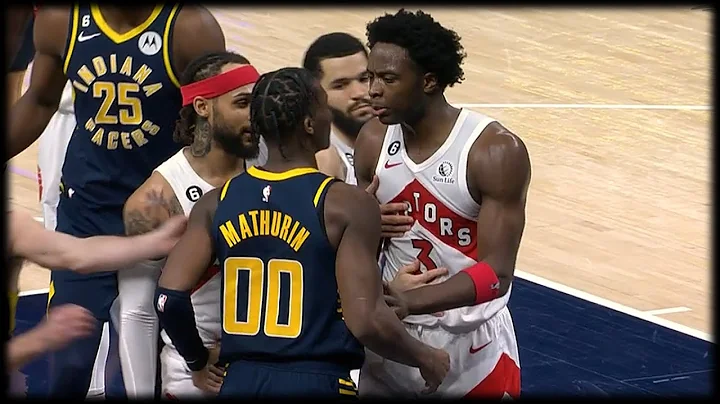 OG Anunoby Shoves Bennedict Mathurin  - Raptors vs...