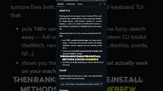 TuiStore: find, search, and one-key-install hundreds of terminal apps, without leaving the terminal TuiStore: find, search, and one-key-install hundreds of terminal apps, without leaving the terminal