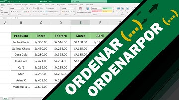 Función ORDENAR y ORDENARPOR en Excel