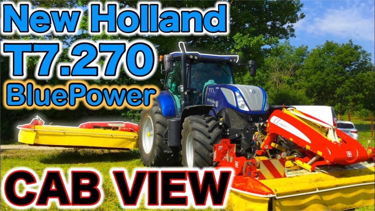 CAB VIEW | New Holland T7.270 + Комбинированные косилки Pöttinger