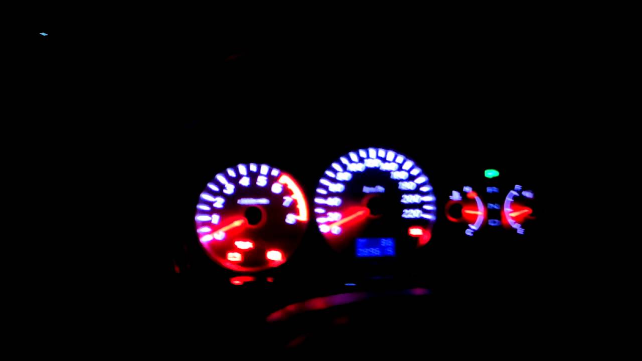 Пересвет приборной панели лансер 9 ночью - YouTube