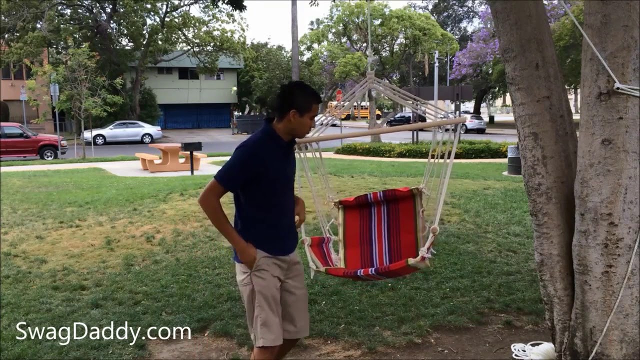 Club Fun Cushioned Hanging Rope Chair with Arm Rests Review   SwagDaddy