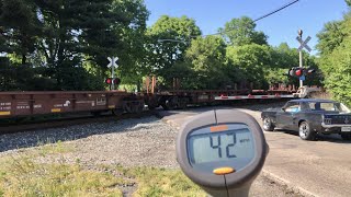 How Fast Are These CSX Trains, Checking Train Speeds With Radar! Ohio Farm After Planting Corn
