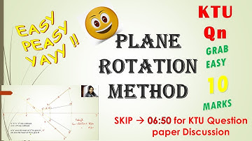 Plane Rotation Method |EASY STEPS |KTU question |Engineering Graphics