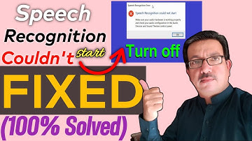 Speech Recognition Couldn