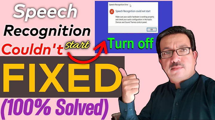 Speech Recognition Couldn't start | How to turn off it fix it | Amjad Education