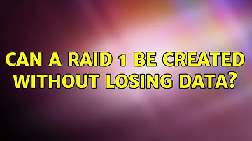 Can a RAID 1 be created without losing data? (2 Solutions!!)
