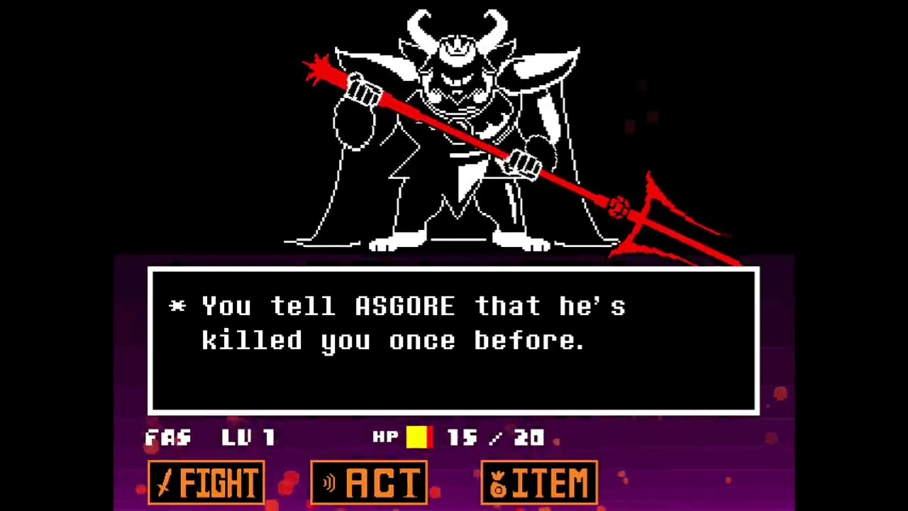 How to beat asgore pacifist