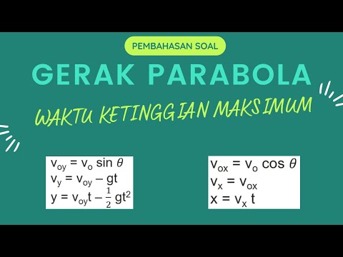 Gerak Parabola, Menghitung Waktu Mencapai Ketinggian Maksimum Saat Batu Dilemparkan Membentuk Sudut