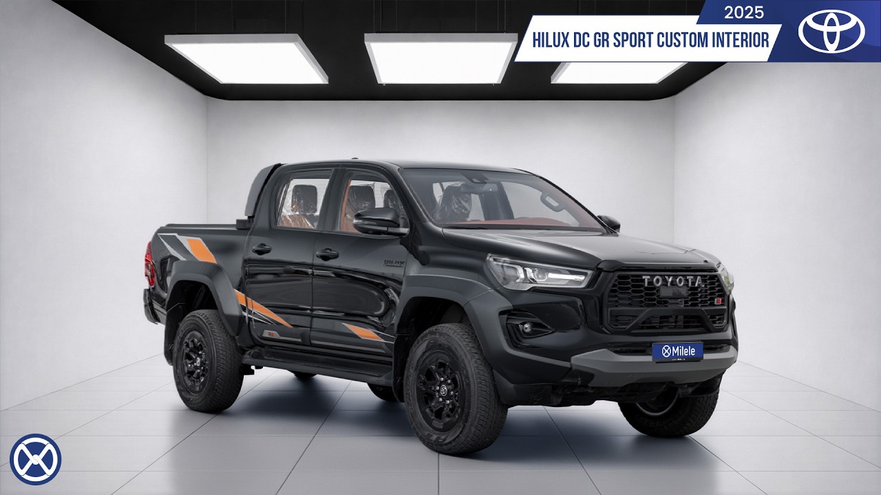 (LHD) TOYOTA HILUX DC GR SPORT CUSTOM INTERIOR 2.8D AT 4X4 MY2025 – BLACK video