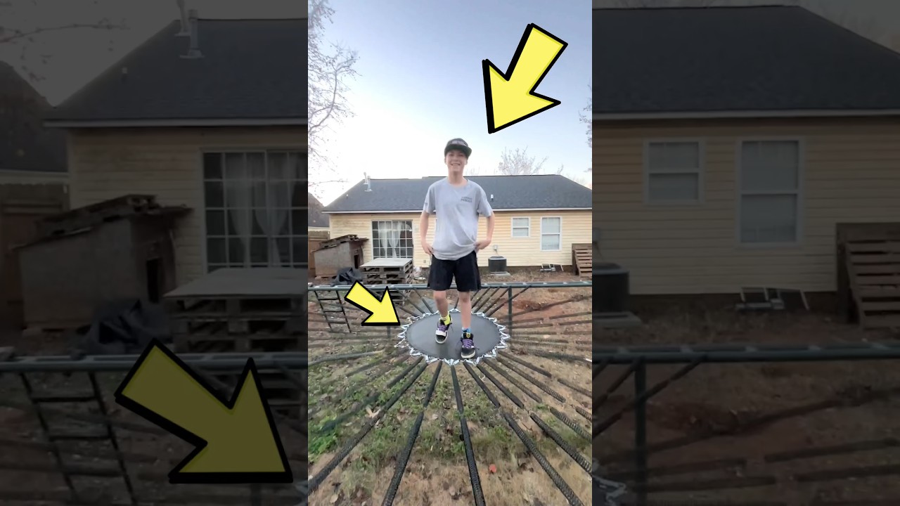 BACKFLIP OFF STOMACH?!? 😱WORLDS MOST DANGEROUS TRAMPOLINE (part 8