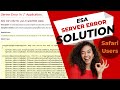 ESA Server Error Message for Safari Users: Empowerment Scholarship Account: ESA AZ