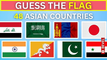 Guess and Learn All 48 Asia Countries  Flags | Flag Quiz  #quiz #challenge #trivia #viral #video