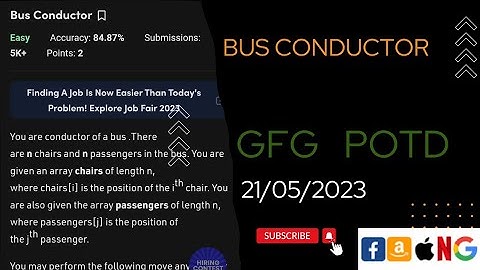 Bus Conductor Easy ||  @gfg @CodeThurst @leetcode