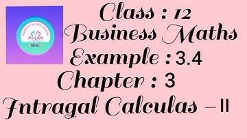 12th Std TN Business Maths Chapter : 3 Example - 3.4