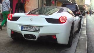 I have now the ferrari 458 italia with carbon roof filmed in a
beautiful white color, black wheels and fiber parts. it rev very
loud/brutal sou...