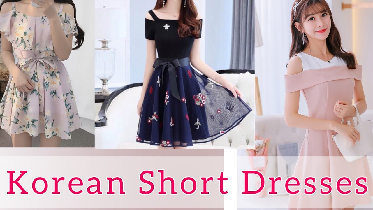 Korean Short dresses / Korean beautiful dresses for girls - YouTube