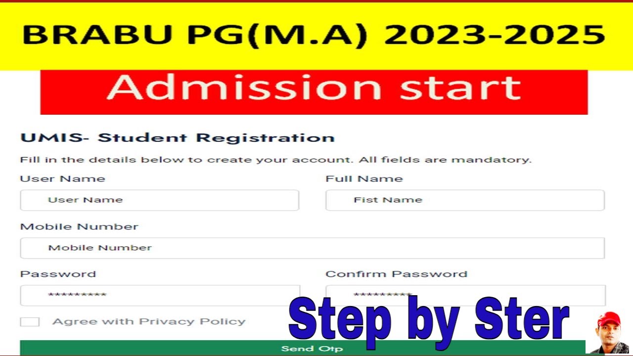 PG(M.A) ADMISSION 2023-UMIS- Student Registration Start
