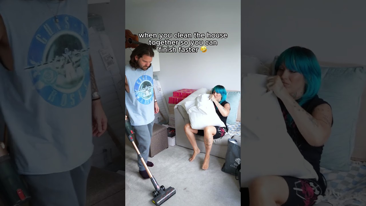 When you clean the house together so you can finish faster 🤣