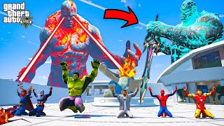 Franklin Upgrade into Ice God For Fight Lava God and Save Avengers | GTAV Avengers | A.K GAME WORLD