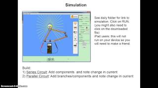 Screencast on Parallel and Series Circuits
