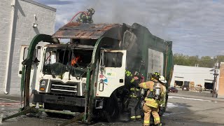 Fairfield NJ Fire Dept operates at a garbage truck Fire 65 Passaic Ave 4/25/25