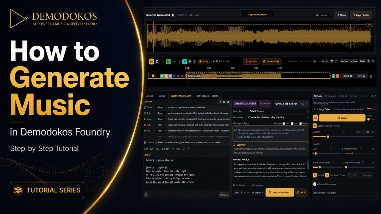 How to Generate Your First AI Song in Demodokos Foundry