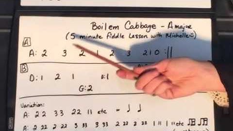 Boilem Cabbage Fiddle Tutorial - 5 minute fiddle lesson with Michelle