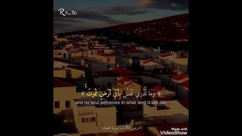 وَمَا تَدْرِي نَفْسٌ مَّاذَا تَكْسِبُ غَدًا | أدريس أبكر ( سورة لقمان)