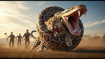 Heart-Stopping Rescue! Leopard Pulled Alive from Giant Python’s Coils 😨🐆