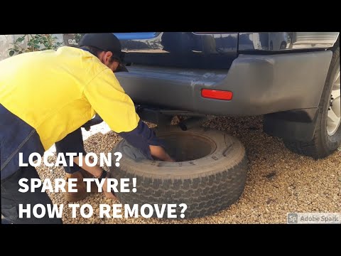 HOW TO REMOVE THE SPARE TYRE ON A TOYOTA LANDCRUISER 100 SERIES